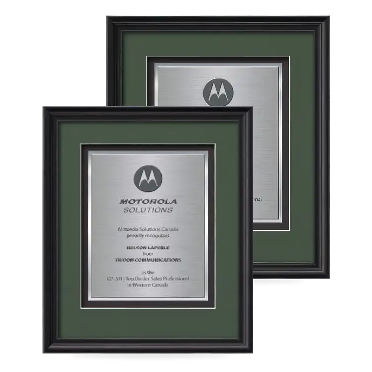 Certificat encadré Waterleaf Raven TexEtch