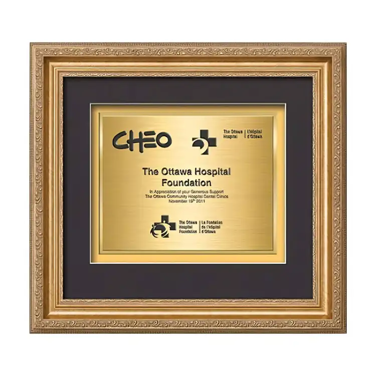 Waterleaf Regal TexEtch Framed Certificate #4