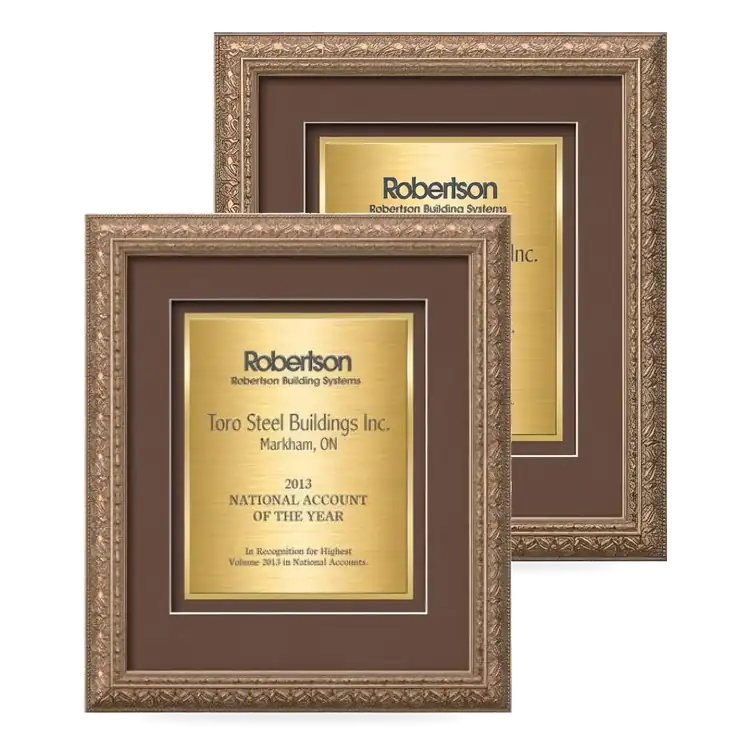 Certificat encadré Waterleaf Romagna TexEtch
