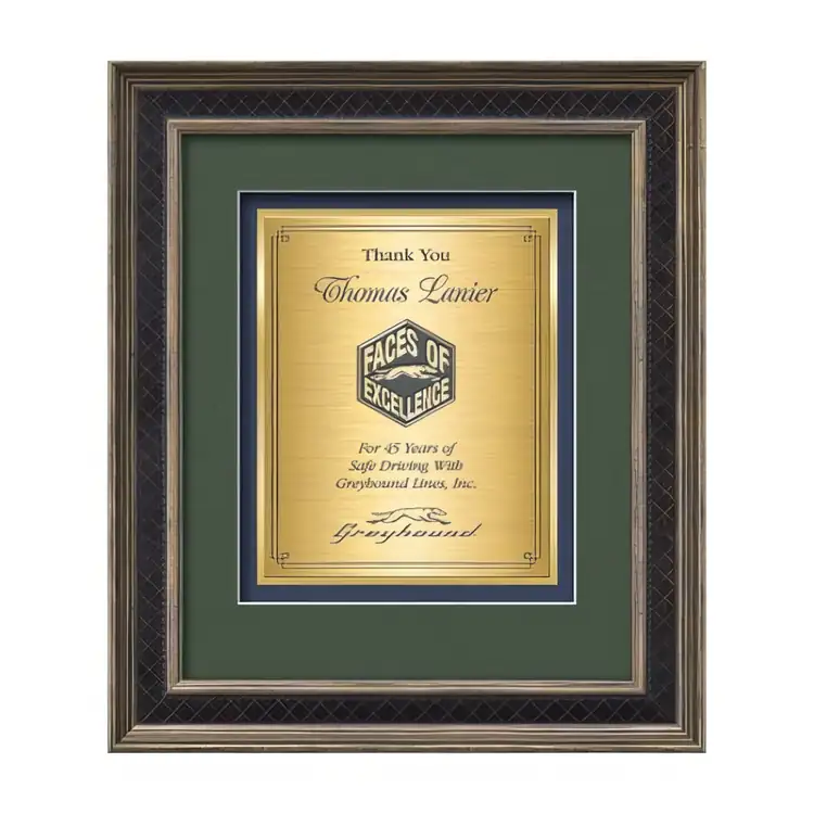 Waterleaf Tuscan TexEtch Framed Certificate #3