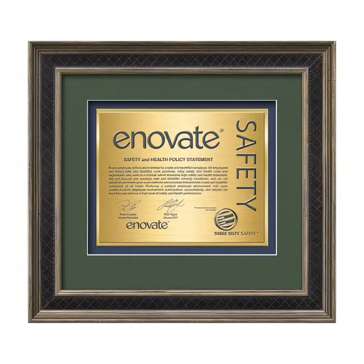 Waterleaf Tuscan TexEtch Framed Certificate #5