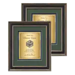 Certificat encadré Waterleaf Tuscan TexEtch