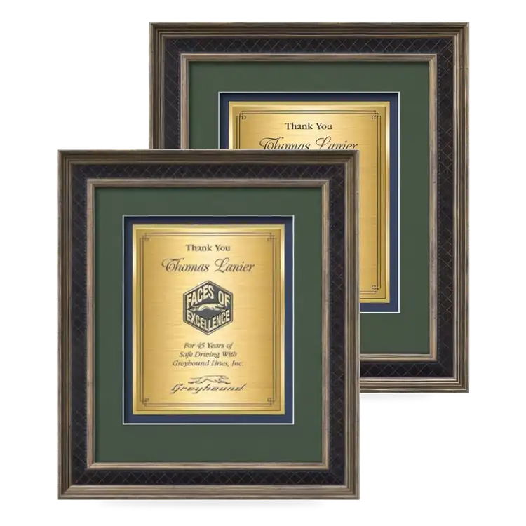 Waterleaf Tuscan TexEtch Framed Certificate