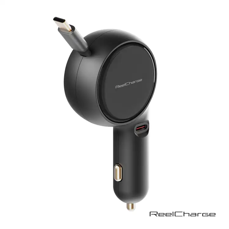 ReelCharge Car Charger 60W with Retractable Cable #2