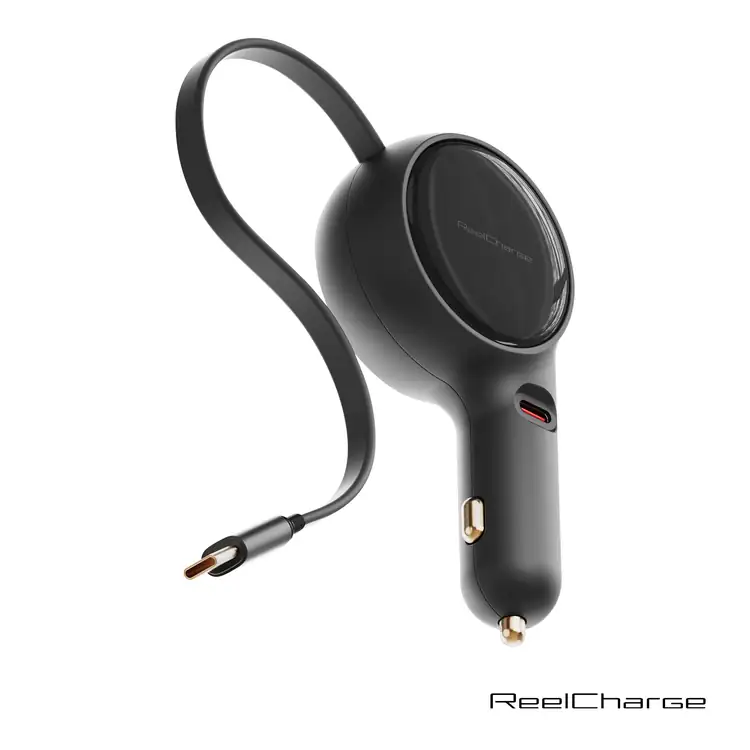 ReelCharge Car Charger 60W with Retractable Cable #3
