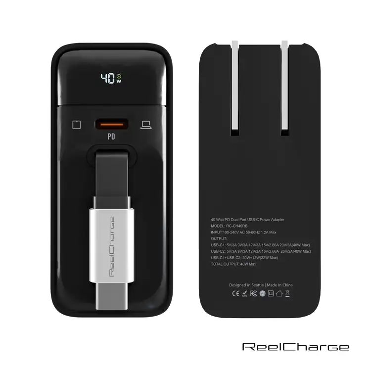 Chargeur mural ReelCharge 40 W avec écran #5