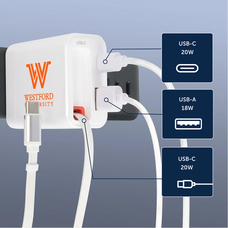 Zip ETL-Listed 20W PD Dual Port Wall Charger With Retractable USB-C Cable #2