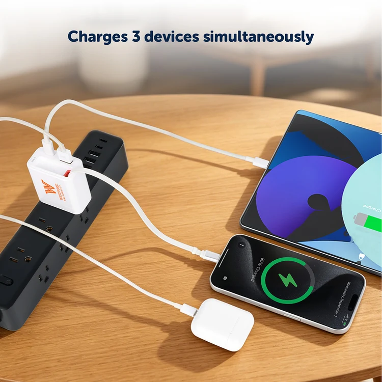 Zip ETL-Listed 20W PD Dual Port Wall Charger With Retractable USB-C Cable #3