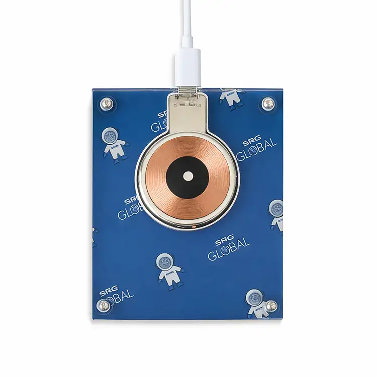 Chargeur sans fil 15 W en acrylique transparent