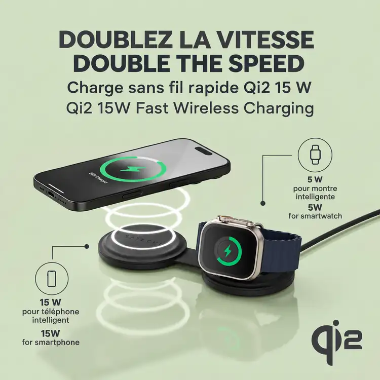 Chargeur sans fil pliable SATECHI OntheGo Qi2 2 en 1 #6