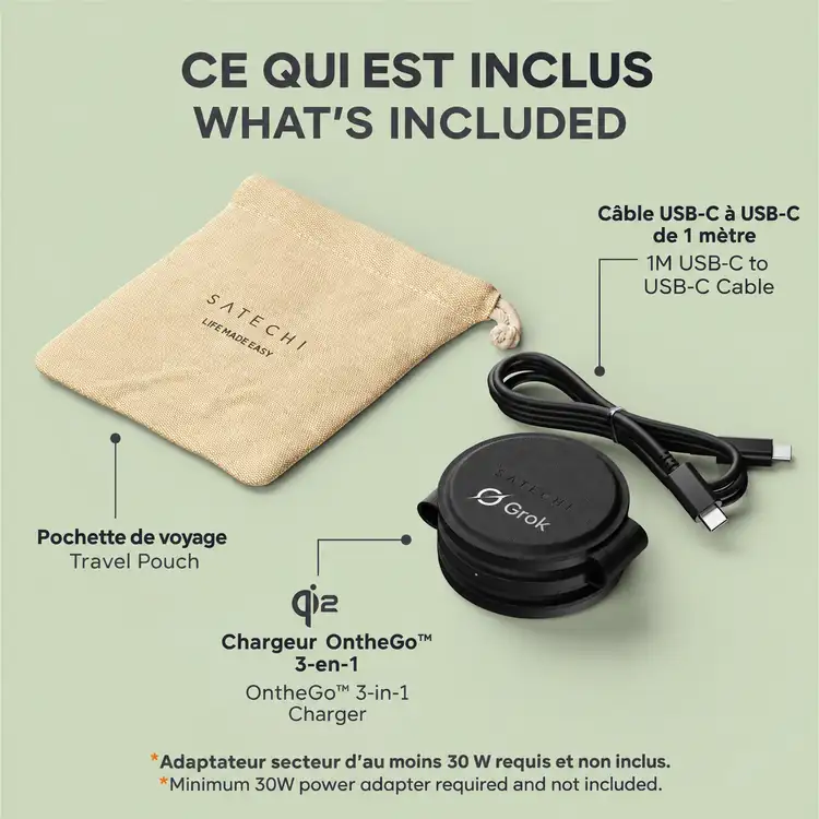 Chargeur sans fil pliable SATECHI OntheGo Qi2 3 en 1 #9