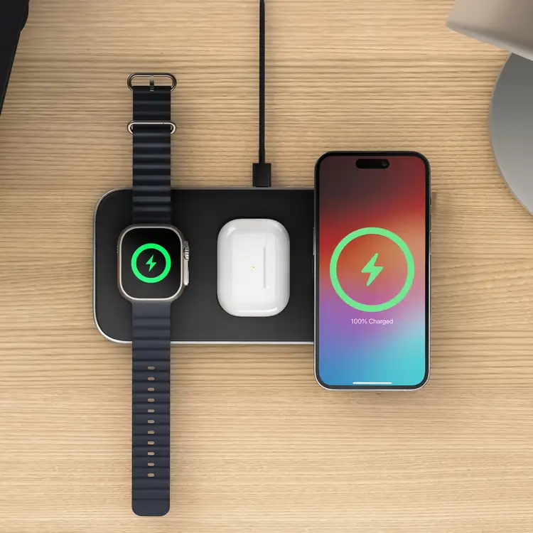 SATECHI Qi2 Trio Foldable Wireless Charging Pad #6