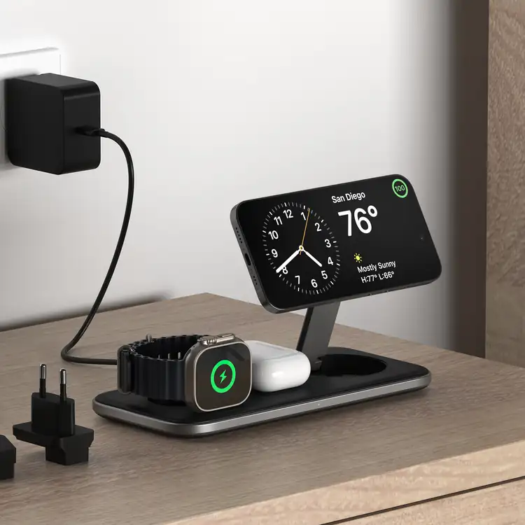 SATECHI Qi2 Trio Foldable Wireless Charging Pad #7
