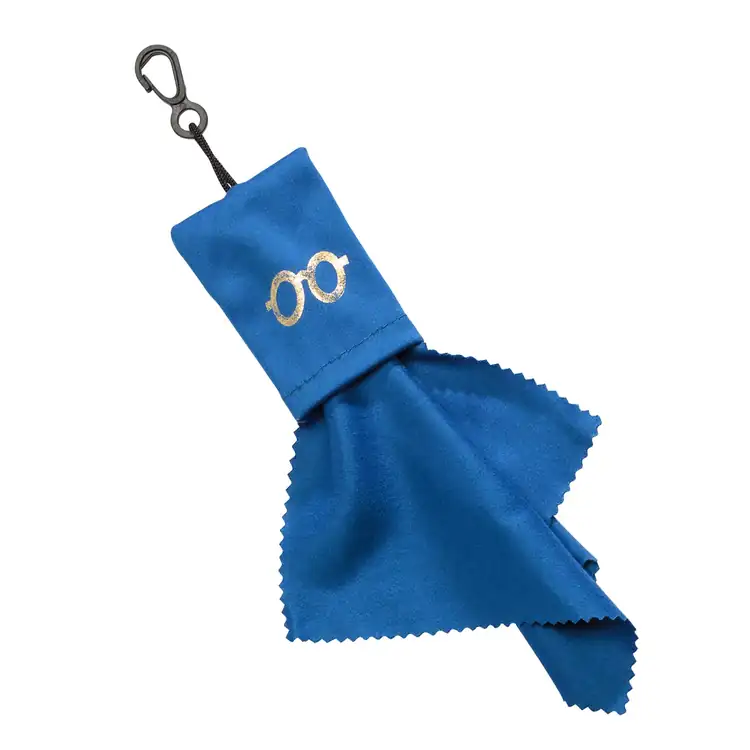 Chiffon de nettoyage en microfibre 5 x 5 pouces avec pochette et attache