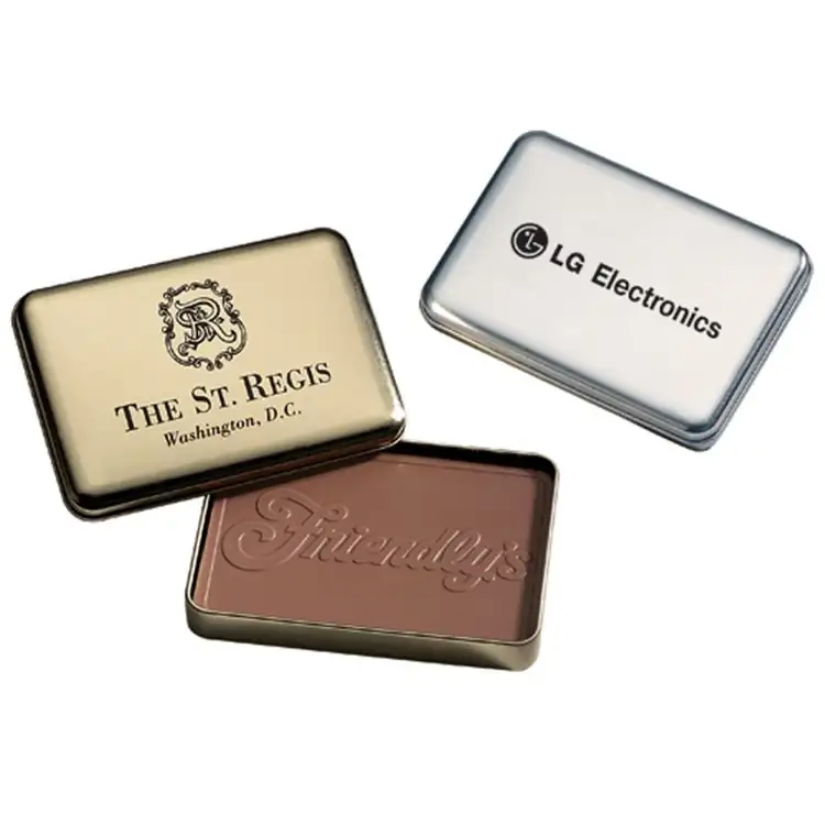 Chocolat moulé personnalisé 10 oz en boîte métallique