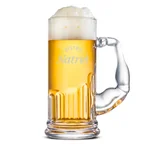 Muscle Man Beer Stein 16 oz - Deep Etch