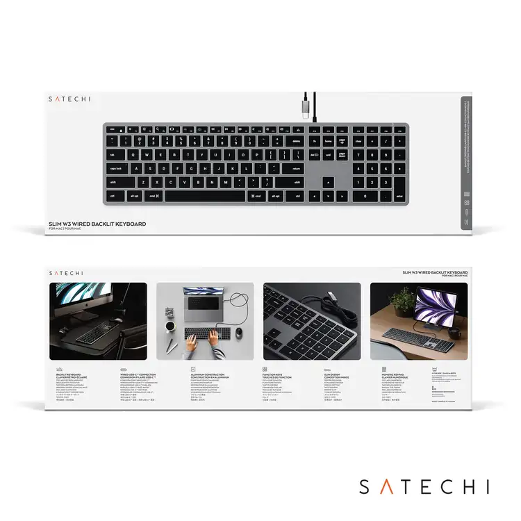 SATECHI Slim W3 Backlit USB-C Wired Keyboard #4