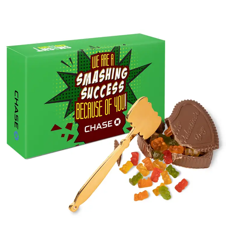 Smash Chocolate Heart with Gummy Bears