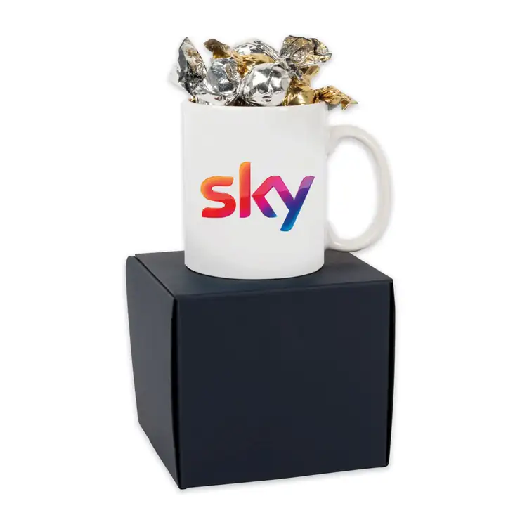 Premium Mug Gift Box with Twist Wrapped Truffles #2
