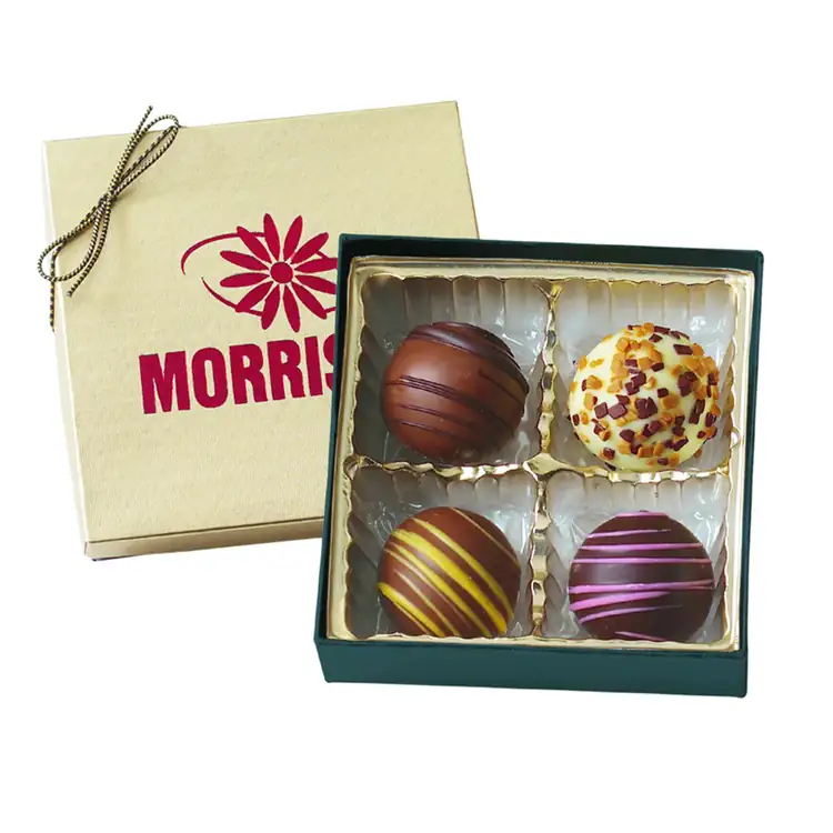 Coffret cadeau de quatre truffes assorties
