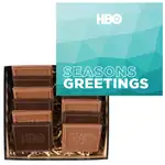 Coffret de 12 biscuits chocolatés à couvercle multicolore