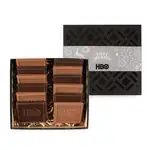 Coffret de 12 biscuits chocolatés avec bande imprimée
