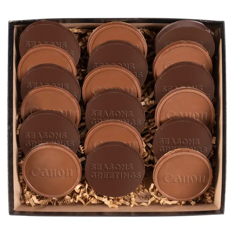 Full Colour Lid Gift Box with 18 Round Chocolate Cookies #3