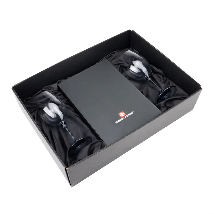 Coffret de 2 verres à vin Soudan 11 oz Fumé et ouvre-bouteille automatique Swiss Force #2