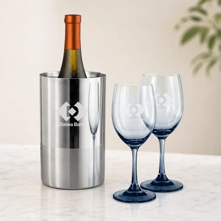 Soudan Wine Glass Set of 2 11 oz Smoke with Catania Cooler #3