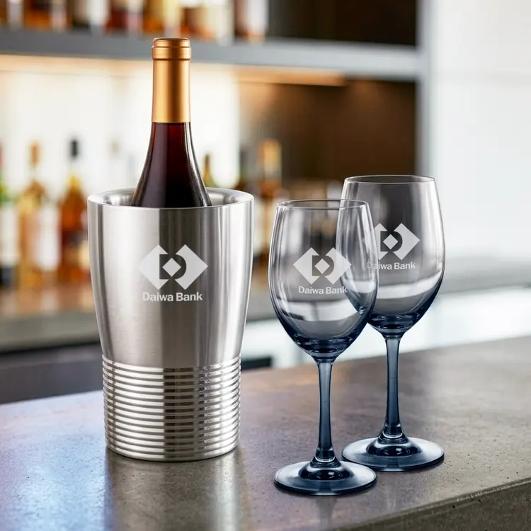 Soudan Wine Glass Set of 2 11 oz Smoke with Genoa Cooler #3