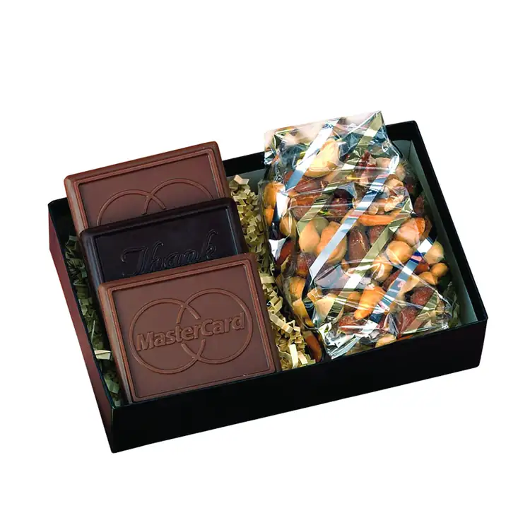 Gift Box with 3 Chocolate Cookies and Confections