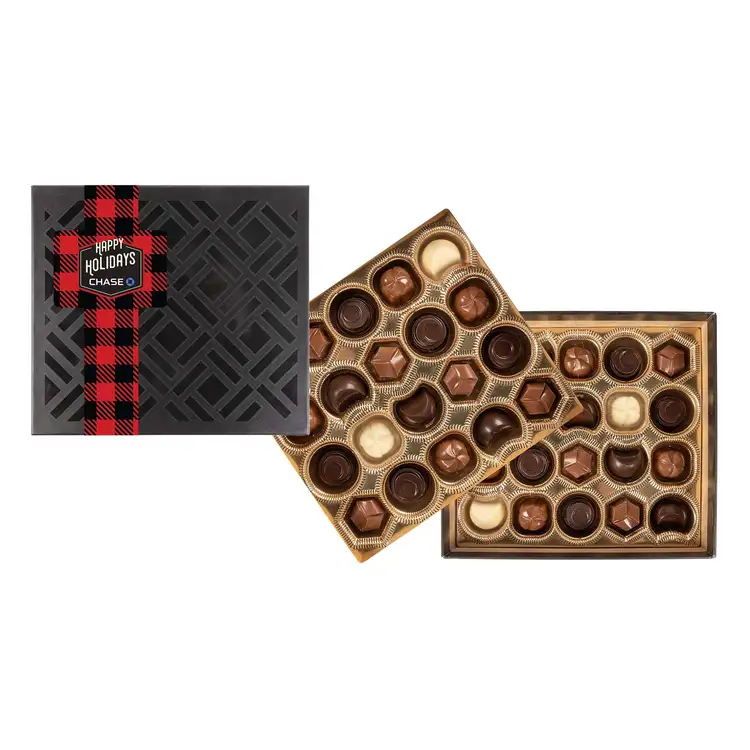 40 Truffle Gift Box with Square Full Colour Band