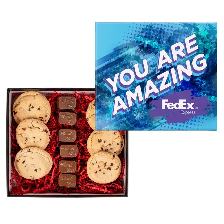 Chocolate Chip Cookies and Molded Chocolates in Gift Box #2