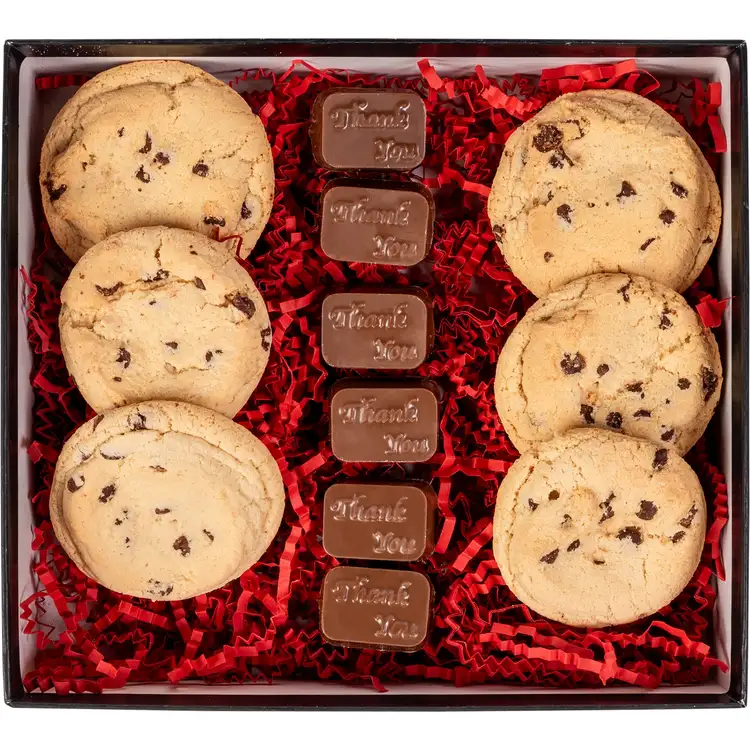 Chocolate Chip Cookies and Molded Chocolates in Gift Box #3