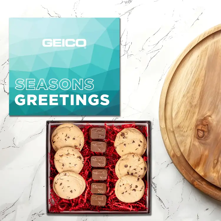 Chocolate Chip Cookies and Molded Chocolates in Gift Box #4