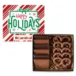 Full Colour Lid Gift Box with 6 Cookies and Chocolate Pretzels