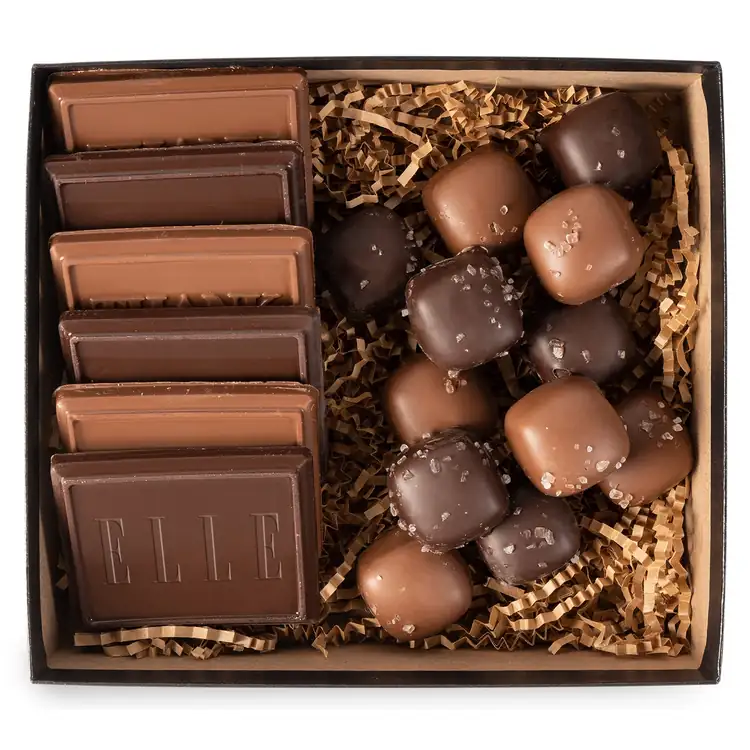 Full Colour Lid Gift Box with 6 Cookies and Sea Salt Caramels #3