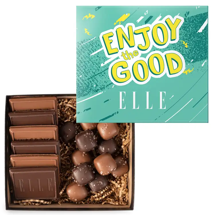 Full Colour Lid Gift Box with 6 Cookies and Sea Salt Caramels #5