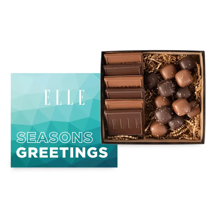 Full Colour Lid Gift Box with 6 Cookies and Sea Salt Caramels
