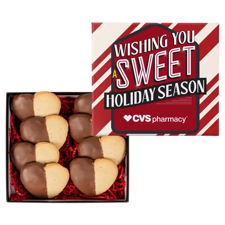 Chocolate Dipped Heart Cookie in Gift Box #3