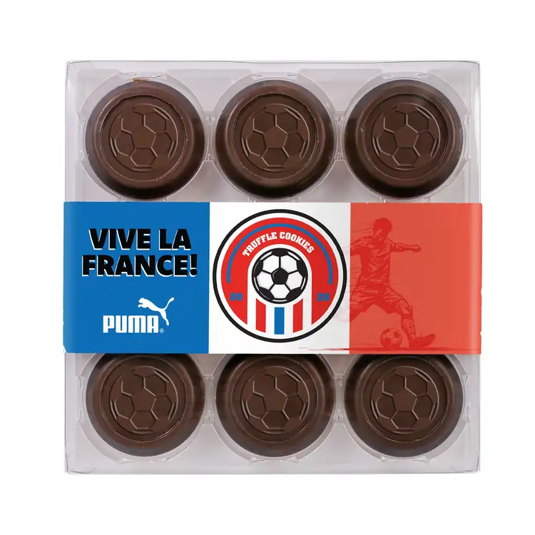 Coffret de 9 biscuits truffés thème soccer #2