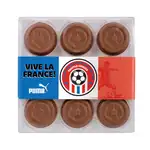 Coffret de 9 biscuits truffés thème soccer