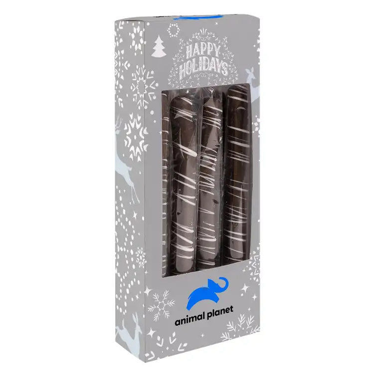 Coffret de bâtonnets de bretzel au chocolat noir et filet blanc #3