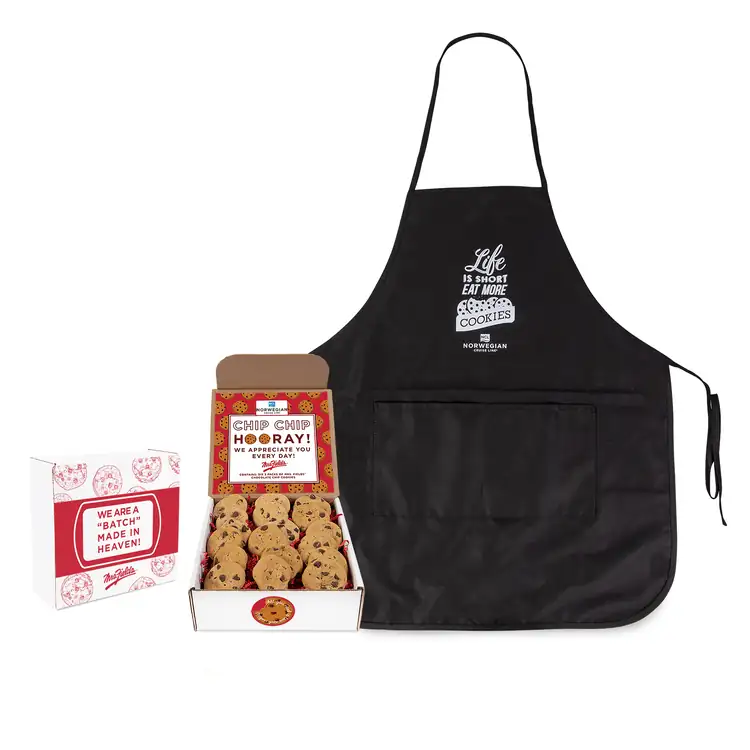 Coffret de biscuits Mrs. Fields avec tablier