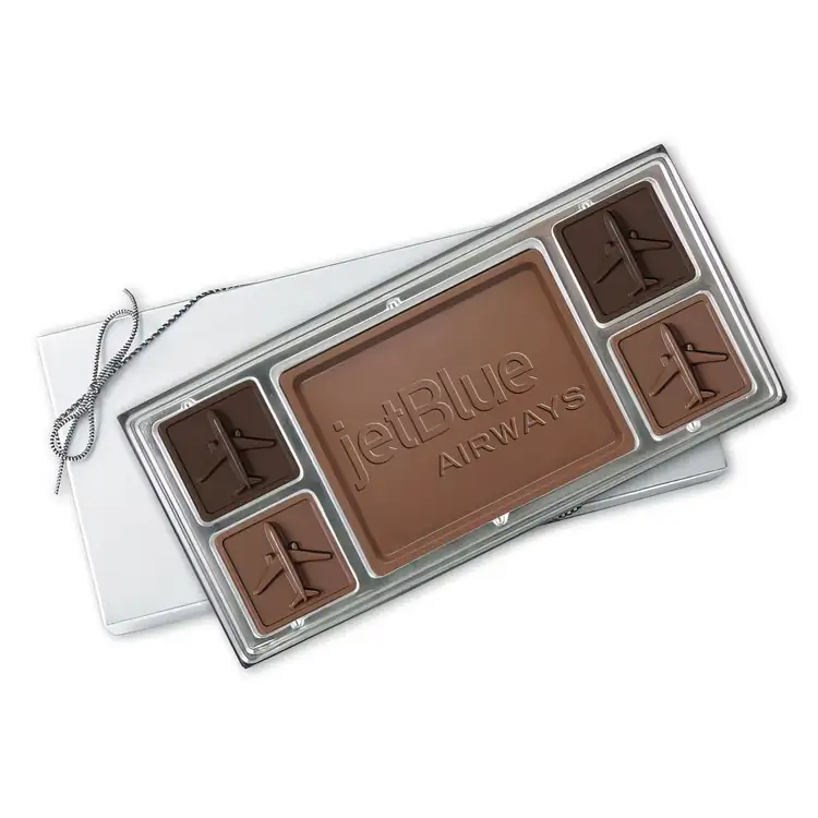 Coffret de carrés de chocolat avec pièce centrale 6-1/2 oz #2