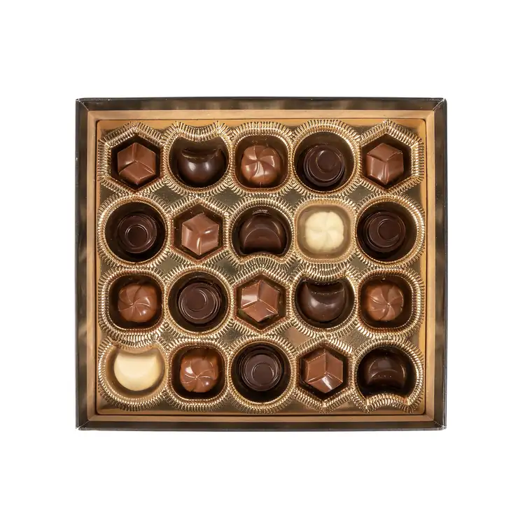 Coffret de chocolats et truffes avec bande argentée #3