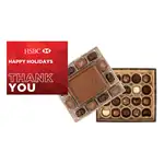 Coffret de chocolats et truffes avec couvercle multicolore