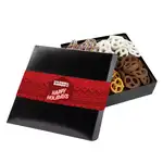 Coffret de mini bretzels assortis avec couvercle multicolore