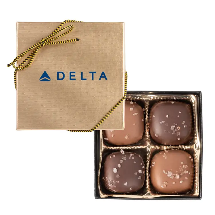 Coffret de quatre caramels au sel marin