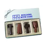 Coffret de quatre outils en chocolat